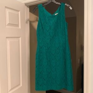 Green lace dress